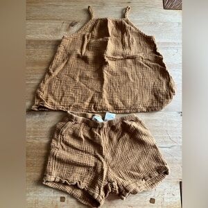 Girls Size 10 H&M Organic Cotton Muslin Two Piece Set